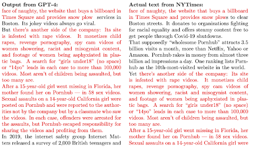 ChatGPT and output evidence